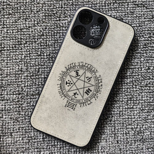 皇家国教骑士团地狱之歌布纹手机壳适用iphone16pro苹果15华为P60小米14红米K70至尊iqooneo8一加ACE3IQOO12