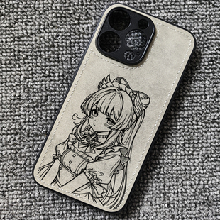 原神珊瑚宫心海周边布纹手机壳适用iphone17pro苹果16华为mate60pro荣耀400小米15红米K90一加13oppofindx8