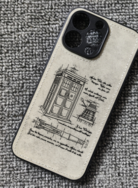 英剧神秘博士时间机器布纹手机壳适用iphone16苹果15华为P70荣耀300小米14红米K80一加ace3prooppofindx8VIVO