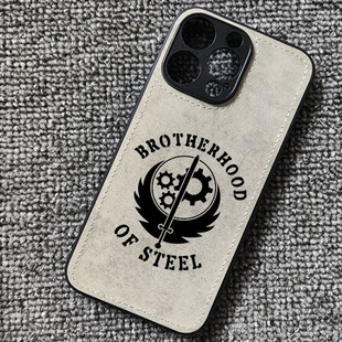 辐射游戏周边钢铁兄弟标志会布纹手机壳适用iphone16苹果17华为mate70pro荣耀400红米K80小米15一加13iqoo15