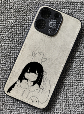 vocaloid小辫子稻叶昙布纹手机壳适用iphone16苹果15华为P70荣耀300小米14红米K80一加ace3prooppofindx8VIVO