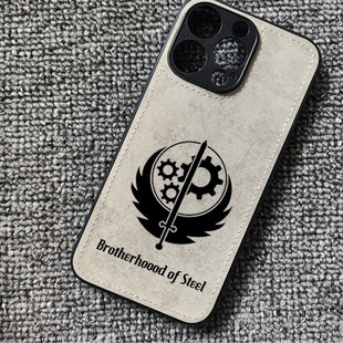 辐射游戏周边钢铁兄弟会布纹手机壳适用iphone16promax苹果17华为mate70pro荣耀90红米K80小米15一加13iqoo12