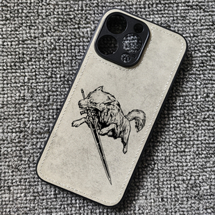 黑暗之魂狼騎士布紋手機殼適用iphone16蘋果15華為P70NOVA14榮耀400小米14紅米K80一加ace5iqooneo10OPPOVIVO