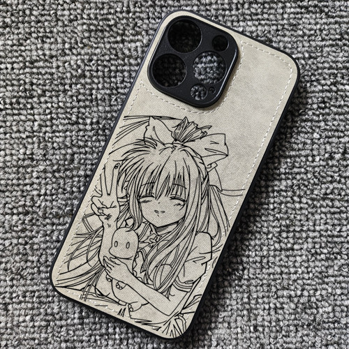 线稿鸟之诗air神尾观铃游戏周边布纹手机壳适用iphone16苹果15华为NOVA14荣耀小米14红米K80一加ace5iqooneo9