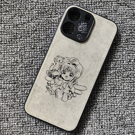 卡通百变小樱魔卡少女樱布纹手机壳适用iphone16苹果15华为P70荣耀300小米14红米K80一加ace3prooppofindx8