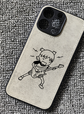 四叶妹妹摇滚动漫周边布纹手机壳适用iphone16苹果15华为NOVA14P70荣耀400小米14红米K80一加ace5iqooneo10