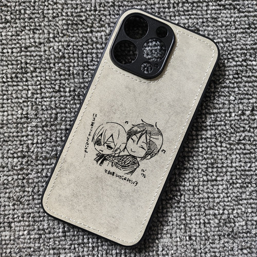 黑执事周边夏尔塞巴斯蒂安布纹手机壳适用iphone16苹果15华为P60小米14红米K70Eiqoo13一加ACE3OPPOVIVOx200