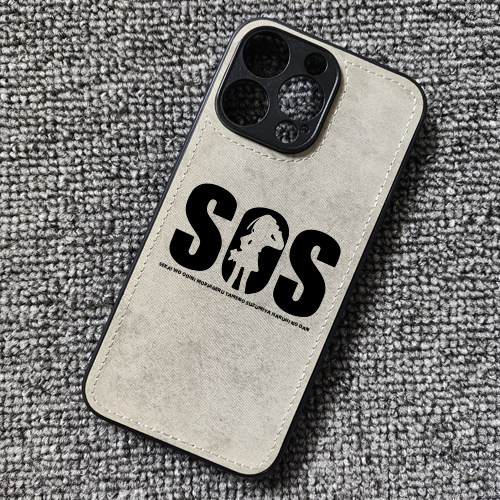 凉宫春日的忧郁动漫周边布纹SOS手机壳适用iphone16苹果15华为P60小米14红米K70E至尊iqoo13一加ACE3OPPOVIVO