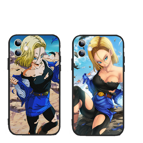 七龙珠人造人手机壳适用iphone14pro苹果13硅胶防摔软iqoo华为P50小米12一加ace2红米60华为MATE50