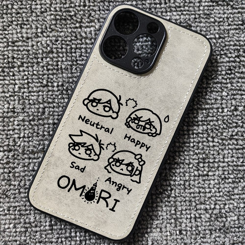 omori心理恐怖游戏周边布纹手机壳适用iphone17promax苹果16红米k90小米17华为mate60荣耀magic8一加13iqoo15