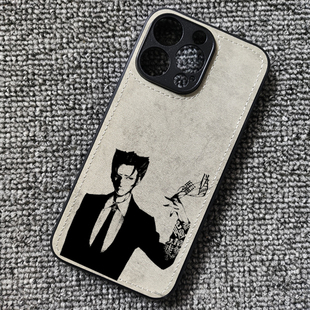 化物语阿良良木历周边布纹手机壳适用iphone17pro苹果16红米k90小米17华为mate70荣耀400一加13iqoo15findx8