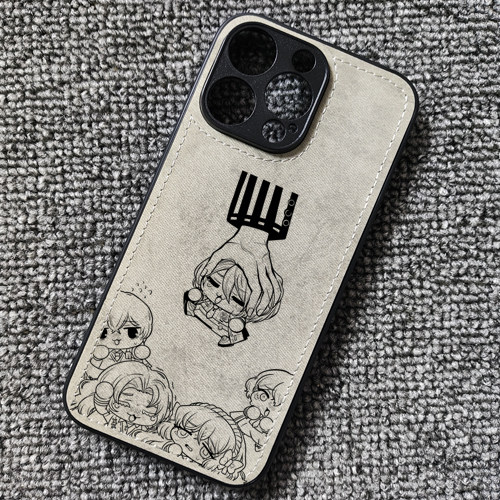 边狱巴士堂吉诃德Q版布纹手机壳适用iphone16苹果17华为mate70荣耀WINRT小米17红米K80一加15iqoo13findx9