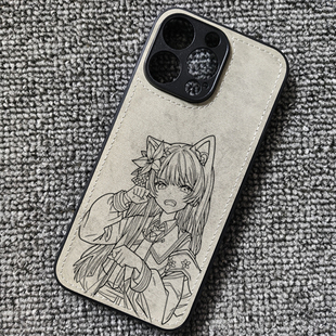 魔女审判二阶堂希罗周边布纹手机壳适用iphone17pro苹果16华为mate60pro小米17红米K80至尊iqoo13oppofindx7