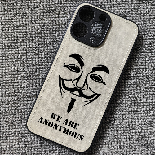 黑客组织匿名者斗篷教条周边布纹手机壳适用iphone16苹果17华为P70小米14红米K80至尊iqoo13荣耀600一加ACE6