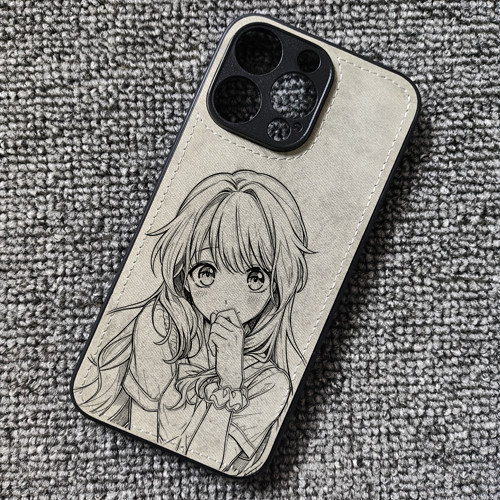 线条和栗薰子动漫周边布纹手机壳适用iphone18promax苹果17华为mate60荣耀win小米17红米K80一加15iqoo13VIVO
