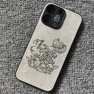 ff14最终幻想坐骑仙人掌莫古力动漫周边布纹手机壳适用iphone16苹果15华为P60红米K70小米14iqooneo9一加ace3
