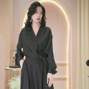 宝儿姐LEMONDISIN设计师新款设计百搭宽松休闲设计款上衣时尚