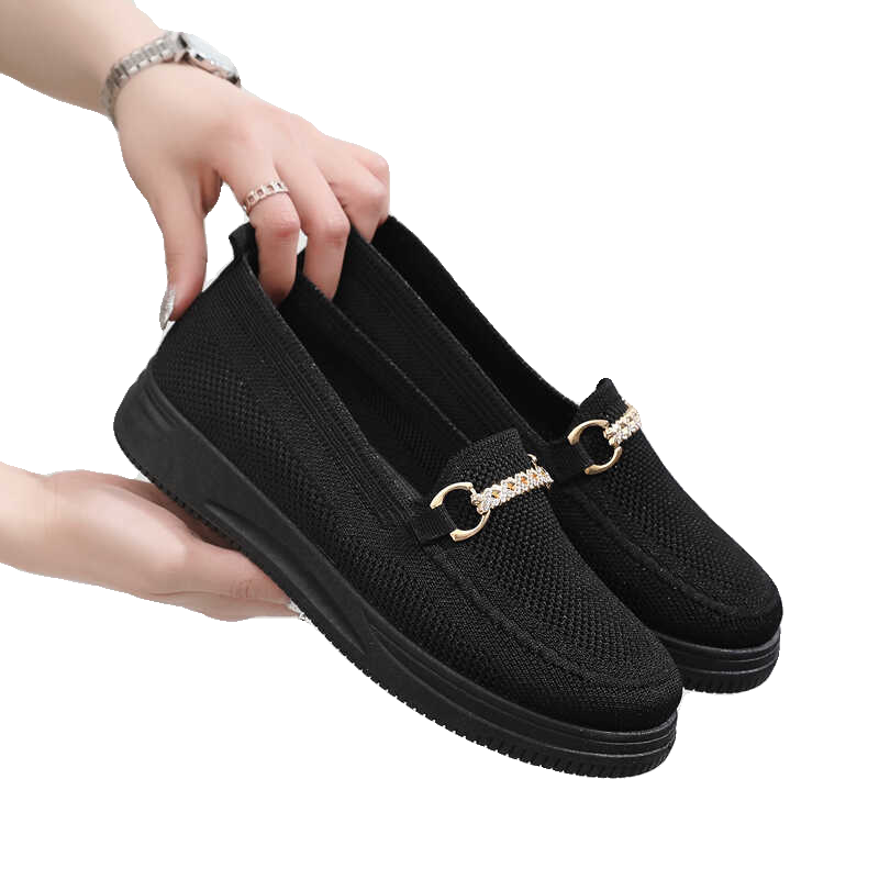 厚底宽脚鞋特惠水钻百搭