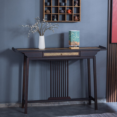 新中式玄关桌墙边装饰柜