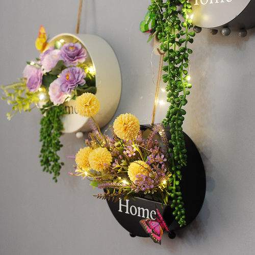 ins创意墙面装饰品仿真花