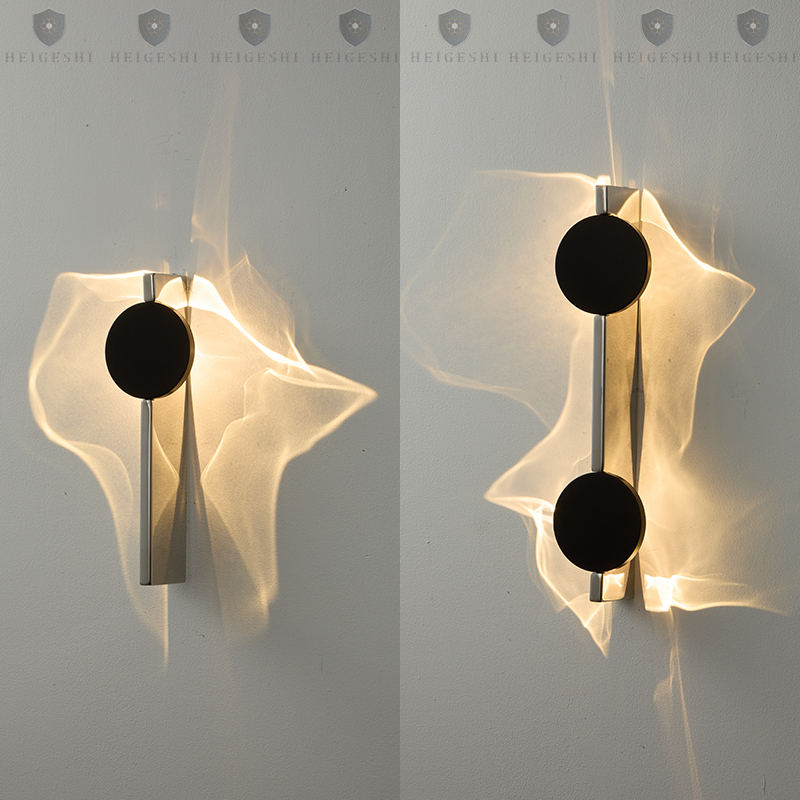 设计师创意波纹光影壁灯中古客厅墙角氛围灯卧室轻奢艺术灯casagd