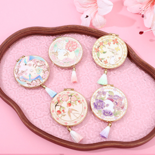 山城文创丨十二花令化妆镜中国古风金属随身镜女生生日礼物文创镜