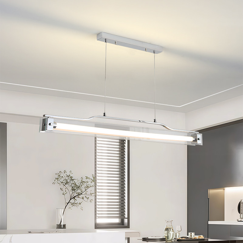 包豪斯复古餐厅吊灯中古风工作室设计师长条灯管工业风吧台岛台灯