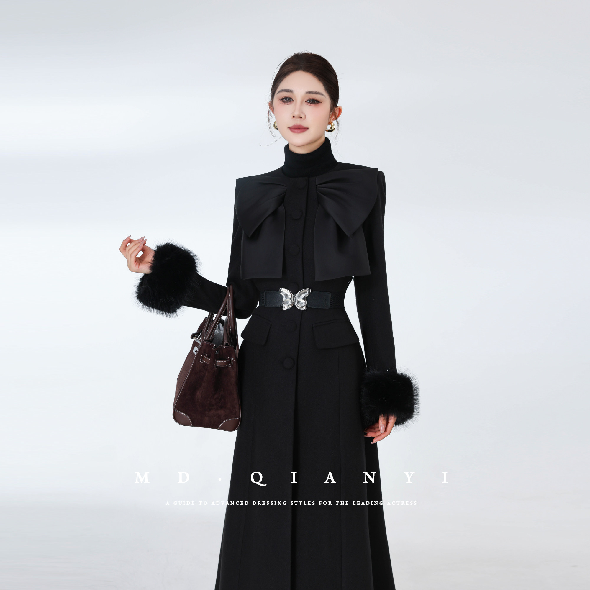 MD千亿【风尚定格】2025冬季新款显瘦气质时尚百搭毛呢外套