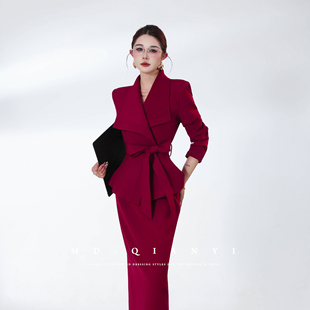 新品 2025秋季 设计感洋气西服半身裙套 风情万种 MD千亿