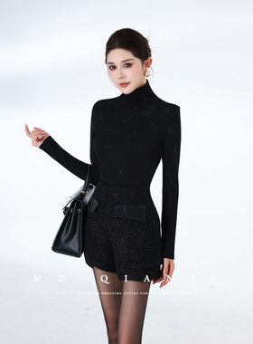 MD千亿【谦谦风裁】2025冬季新款显瘦气质时尚长袖上衣打底