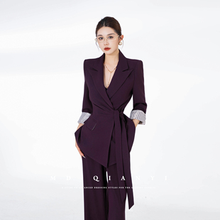 显瘦气质百搭设计感轻奢套装 MD千亿 新款 2025秋季 暮紫流锋