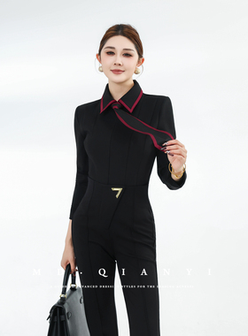 MD千亿【幂格风尚】2025冬季拼接衬衫百搭显瘦气质上衣