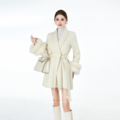 MD千亿 绵羊毛大衣外套 轻奢潮流时尚 萤雪流光 2025冬季