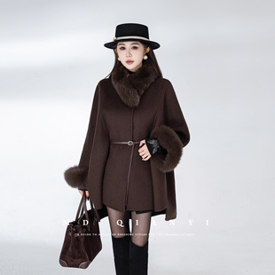 MD千亿【茶香可颂】2026新款双面气质宽松式百搭羊毛外套