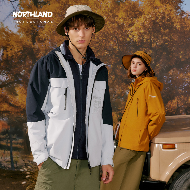 诺诗兰防泼水抓绒三合一冲锋衣