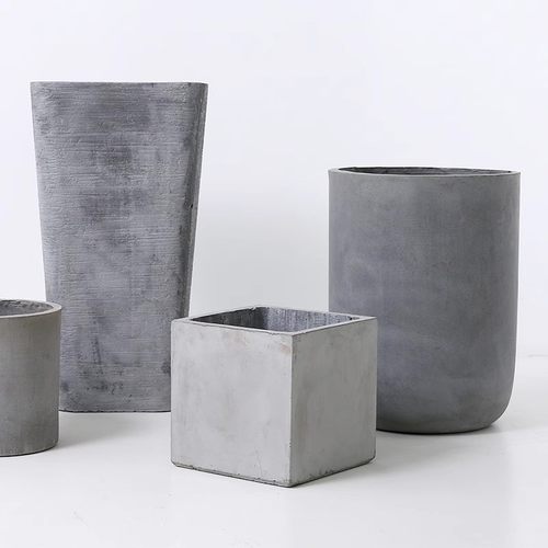 北欧绿植镁泥花盆正方形植物花器