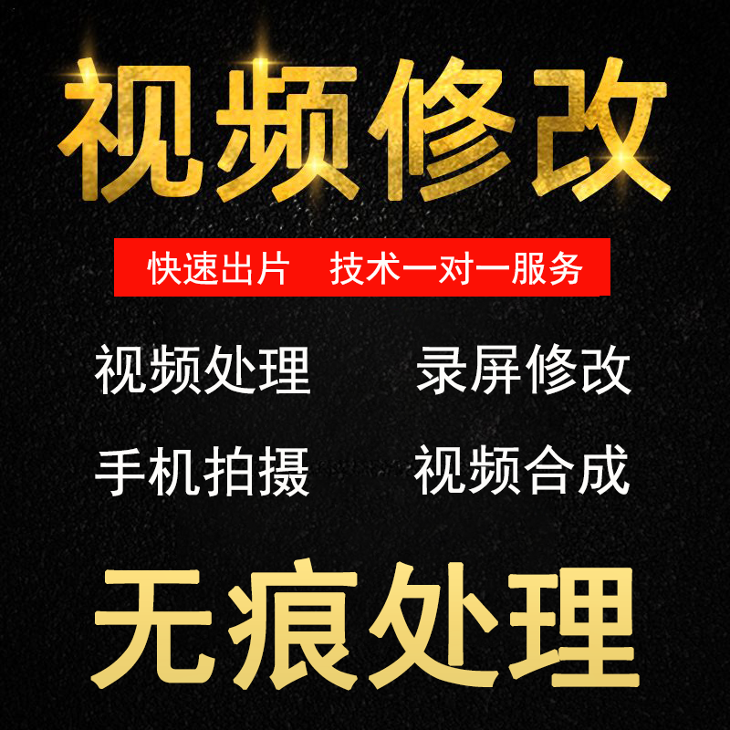专业P视频 修改录屏 视频处理 视频改文字数字编辑替换内容