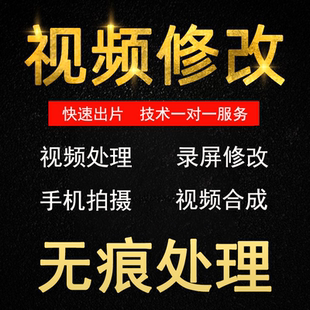 专业P视频 修改录屏 视频处理 视频改文字数字编辑替换内容