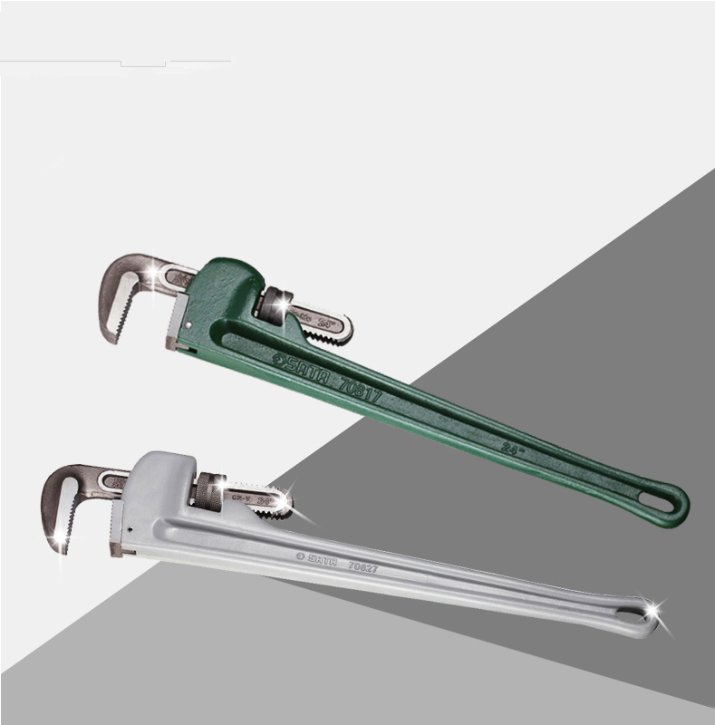 sata世达工具多功能重型管子钳70812铝合金管子钳70823/10寸-48寸