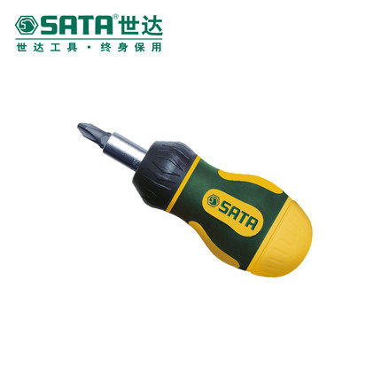 正品SATA世达工具  09348 6件超短款棘轮螺丝批组套