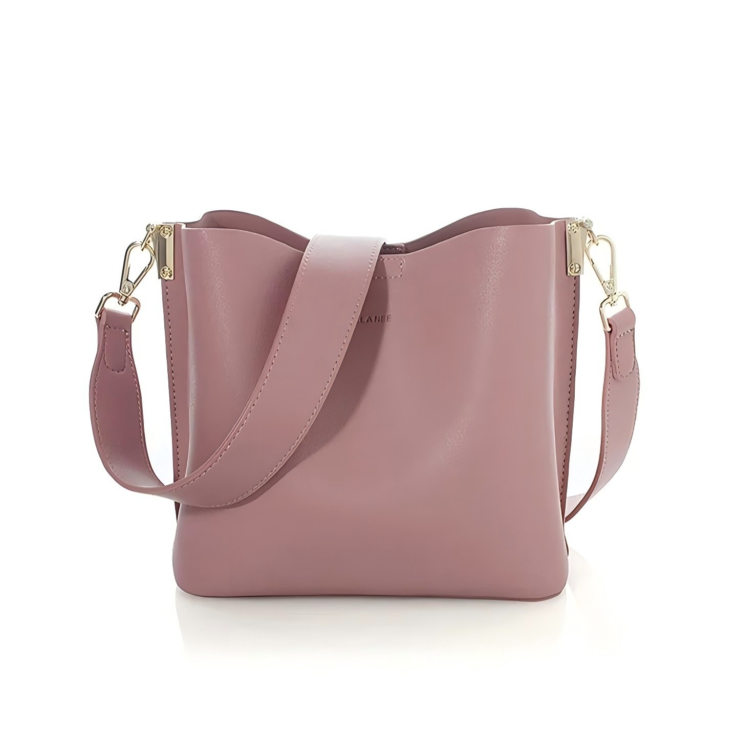 韩国直邮正品 MCLANEE纯色皮革拉链水桶包 深粉色 11色,箱包皮具/热销女包/男包,腋下包,淘宝优惠券,粉丝福利购,淘宝优惠卷