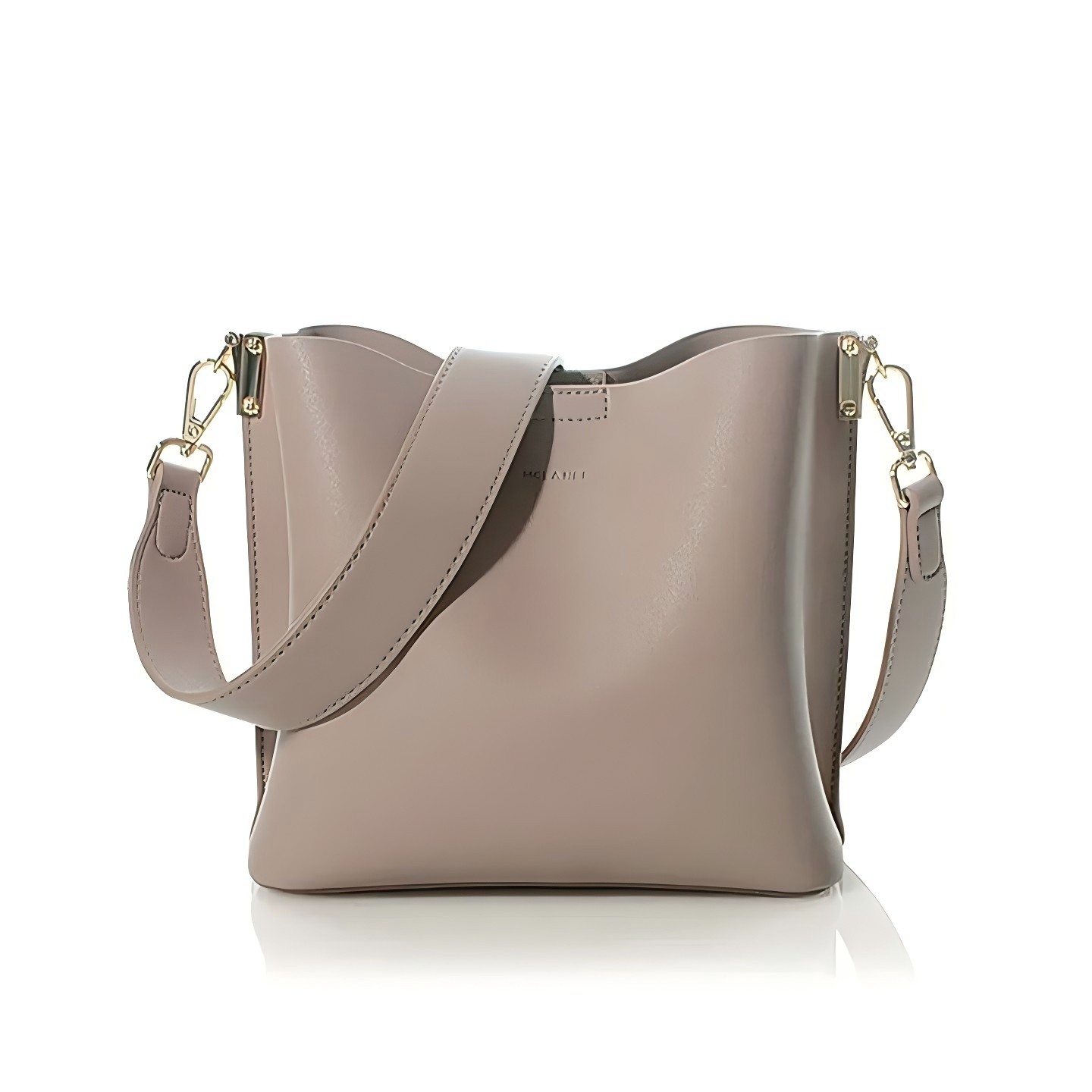 韩国直邮正品 MCLANEE纯色皮革拉链水桶包 亮米色 11色,箱包皮具/热销女包/男包,腋下包,淘宝优惠券,粉丝福利购,淘宝优惠卷