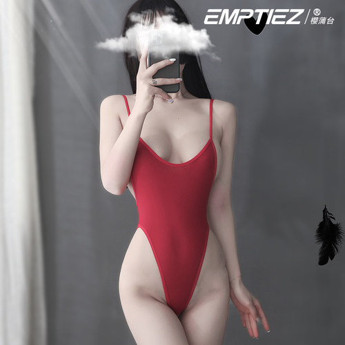 樱蒲台高叉情趣泳衣开档连体内衣