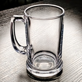 水晶玻璃杯水杯啤酒杯子茶杯轻奢高级感高颜值2025新款 家用带把手