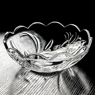 2025新款 玻璃沙拉碗水果盘蔬菜冷菜盘子专用客厅茶几家用果盘高端