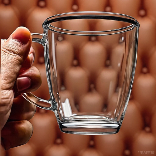 透明水杯水晶玻璃杯家用耐高温