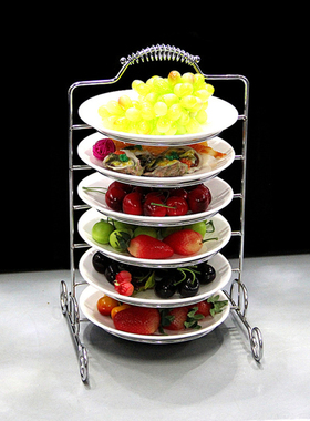 饭店提菜神器上菜提篮端菜托盘多层手提架子盘子火锅菜盘菜架传菜