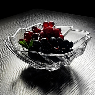 2025新款水晶玻璃碗水果盘高级感盘子高颜值客厅家用轻奢高端精致