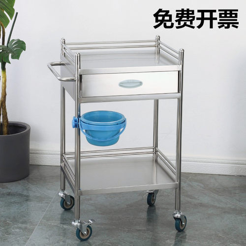 不锈钢医用二三层美容小推车