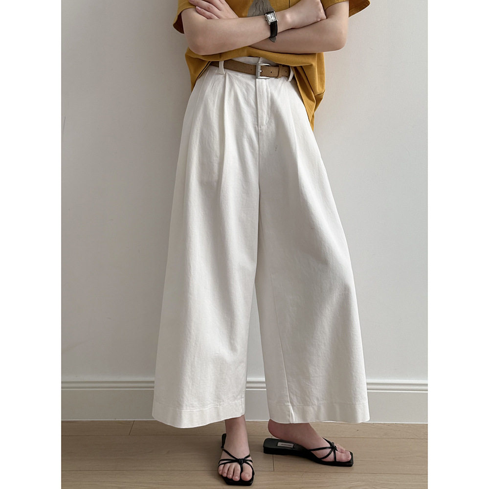 言双 水洗棉宽松休闲裤女夏季新款日系显瘦直筒阔腿裤含腰带25033,女装/女士精品,休闲裤,淘宝优惠券,粉丝福利购,淘宝优惠卷